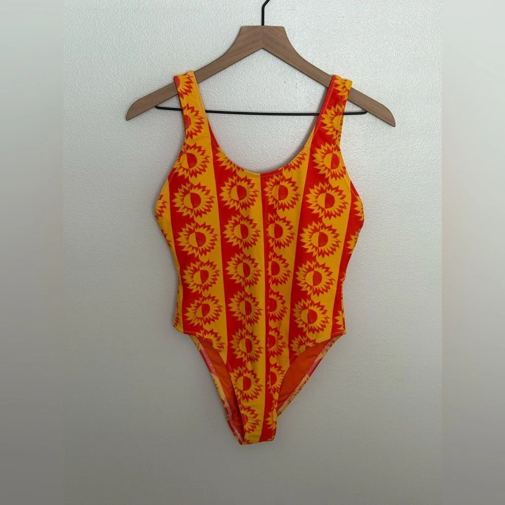 FREE PEOPLE It's Now Cool The Showtime Printed One-Piece Swimsuit